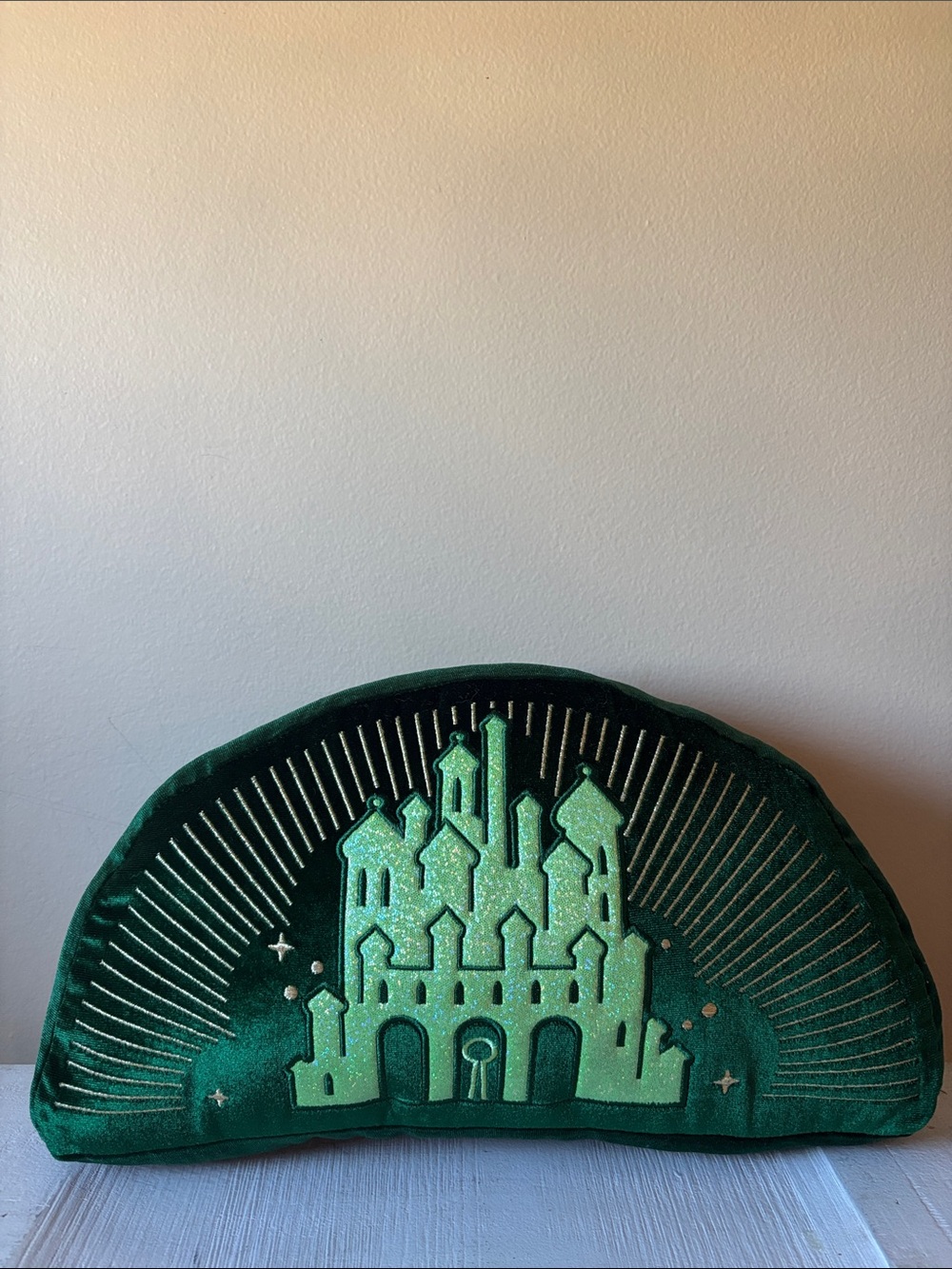 Wicked Emerald City Half Moon Plush Pillow